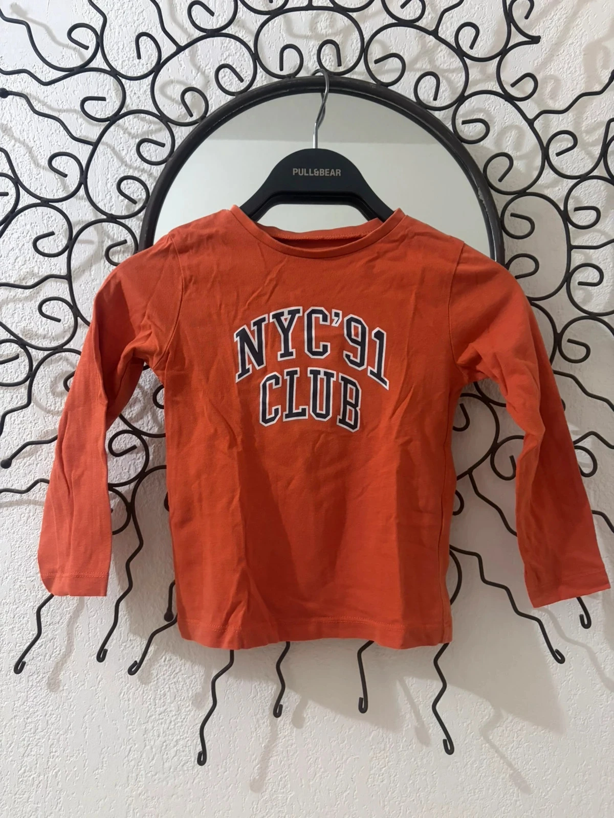 💚 T-shirt Manches Longues Oranje "NYC '91 CLUB" - Maat 5 Jaar - Zeer Goede Staat – photo 2
